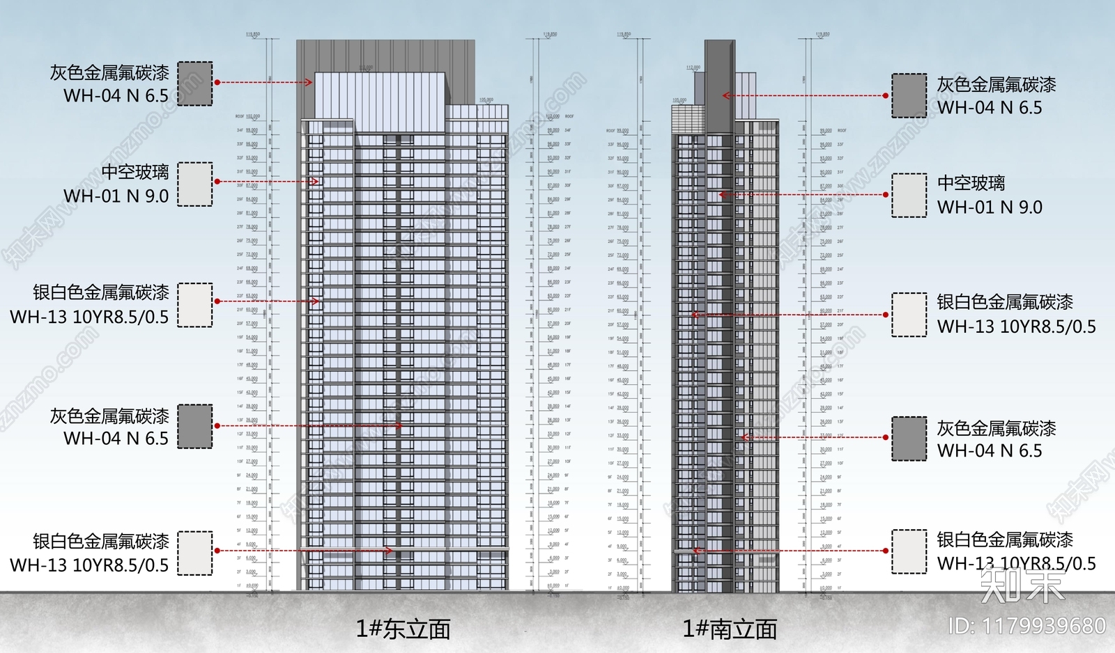 现代极简住宅楼建筑施工图下载【ID:1179939680】