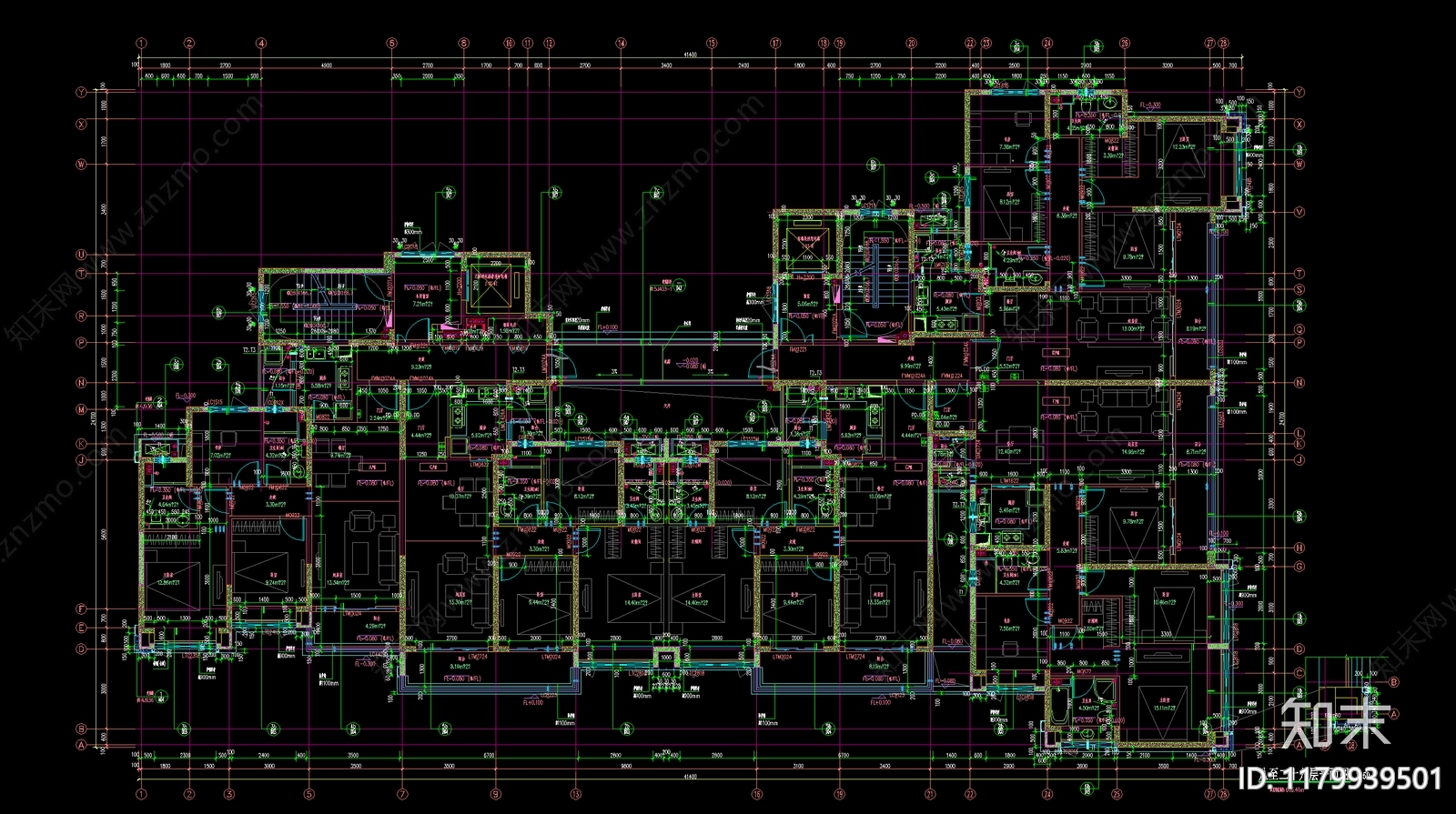 现代极简住宅楼建筑施工图下载【ID:1179939501】