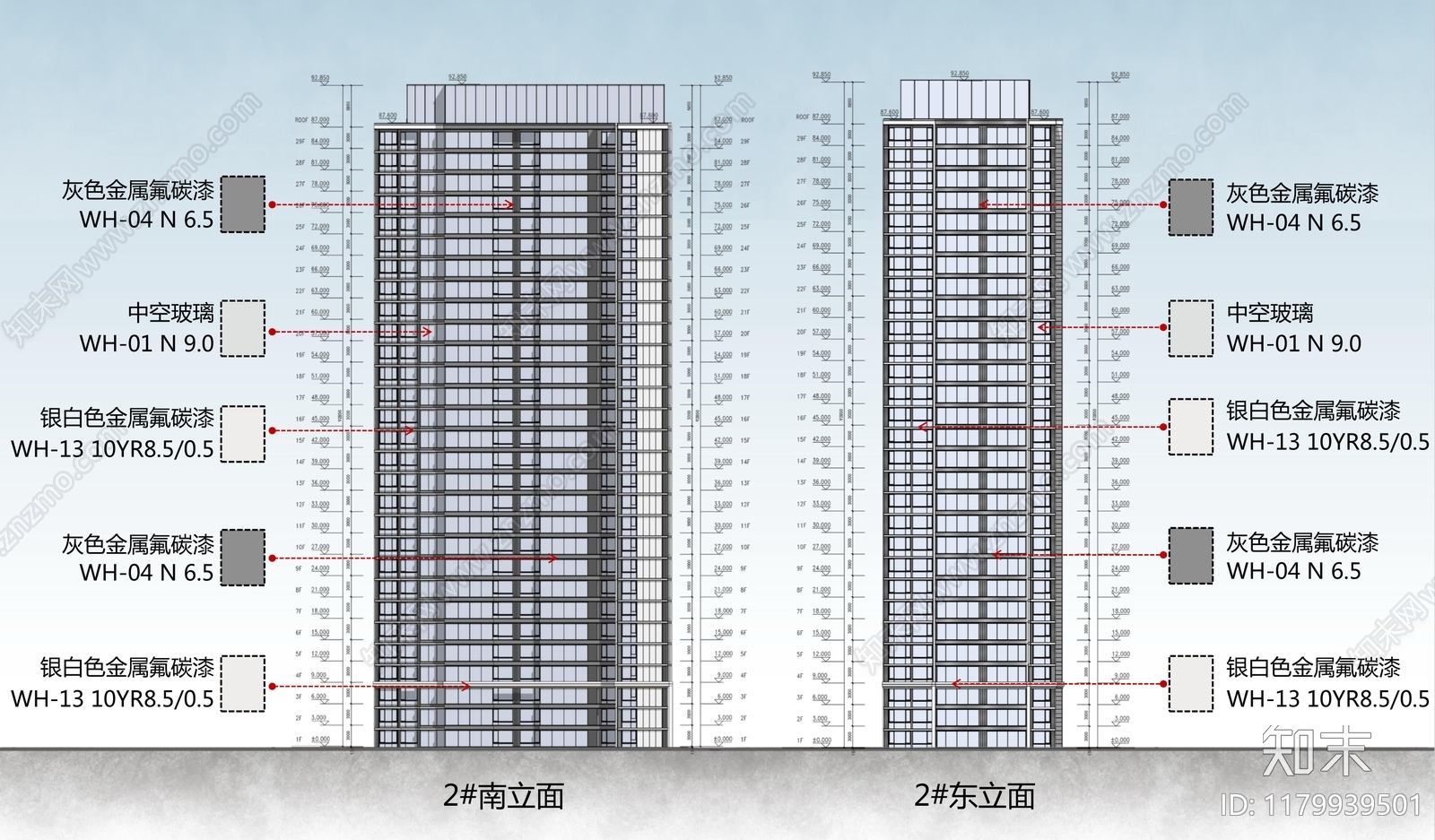 现代极简住宅楼建筑施工图下载【ID:1179939501】