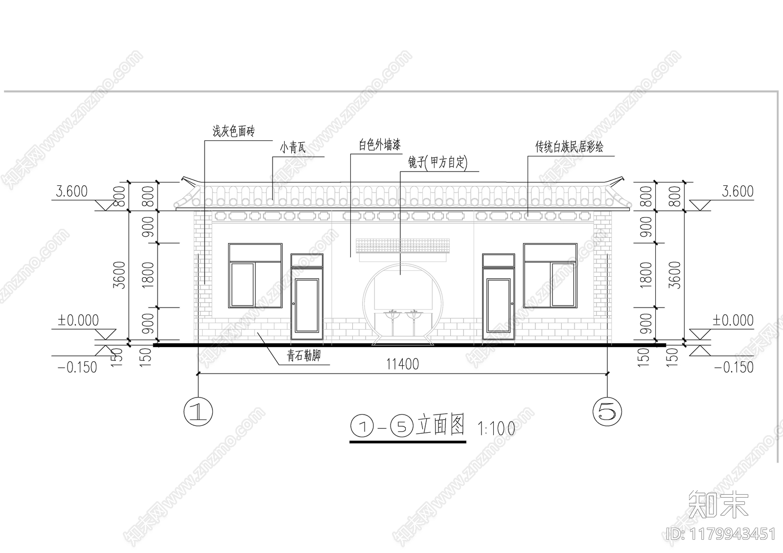 中式新中式其他建筑施工图下载【ID:1179943451】