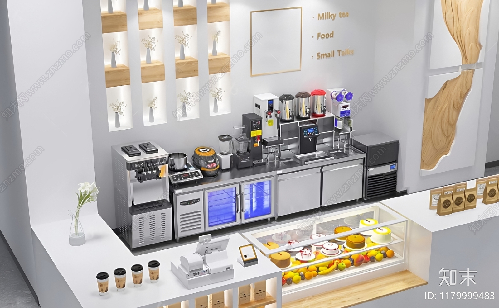 现代奶茶店3D模型下载【ID:1179999483】