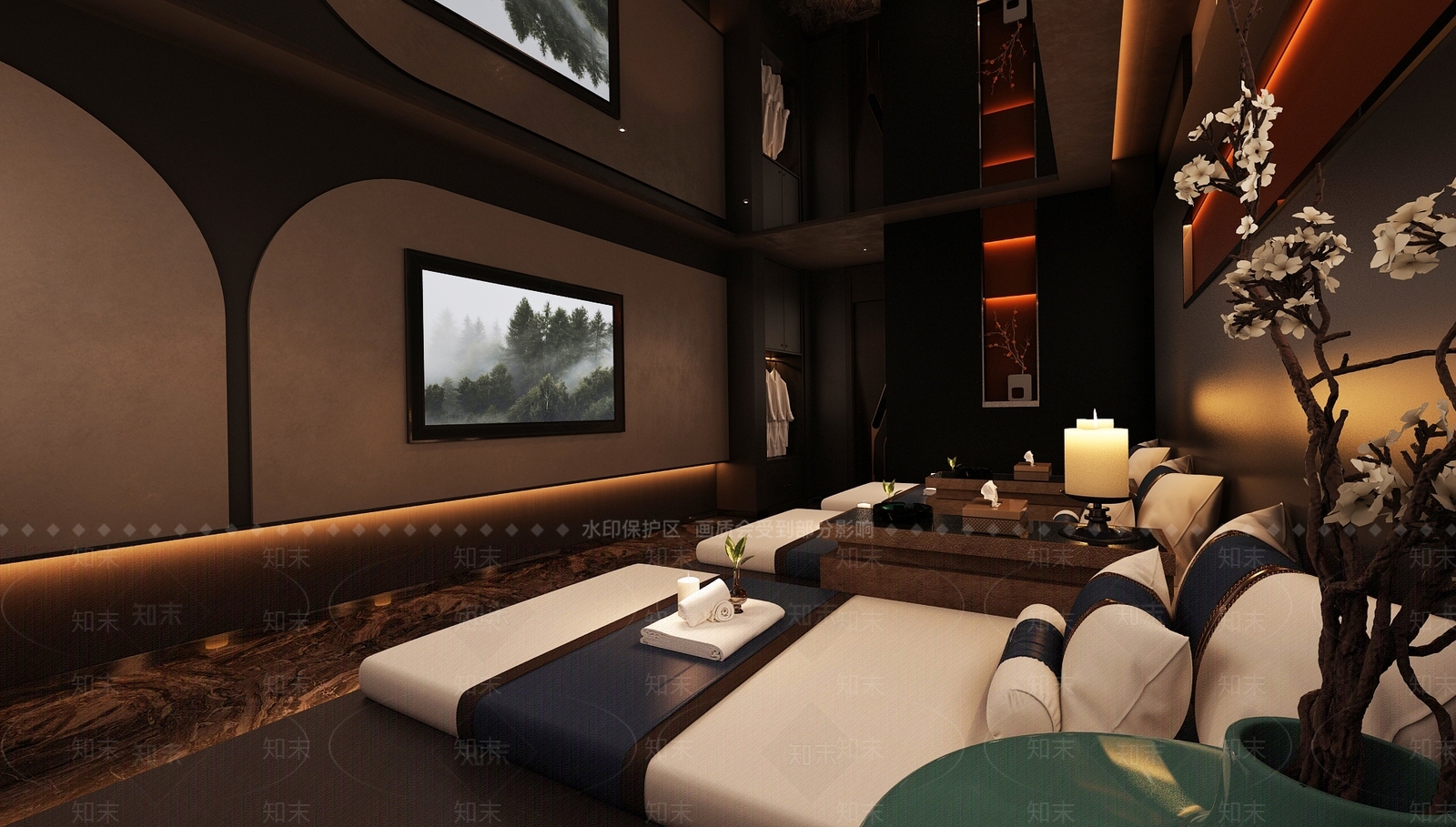 现代足浴店3D模型下载【ID:1179947083】