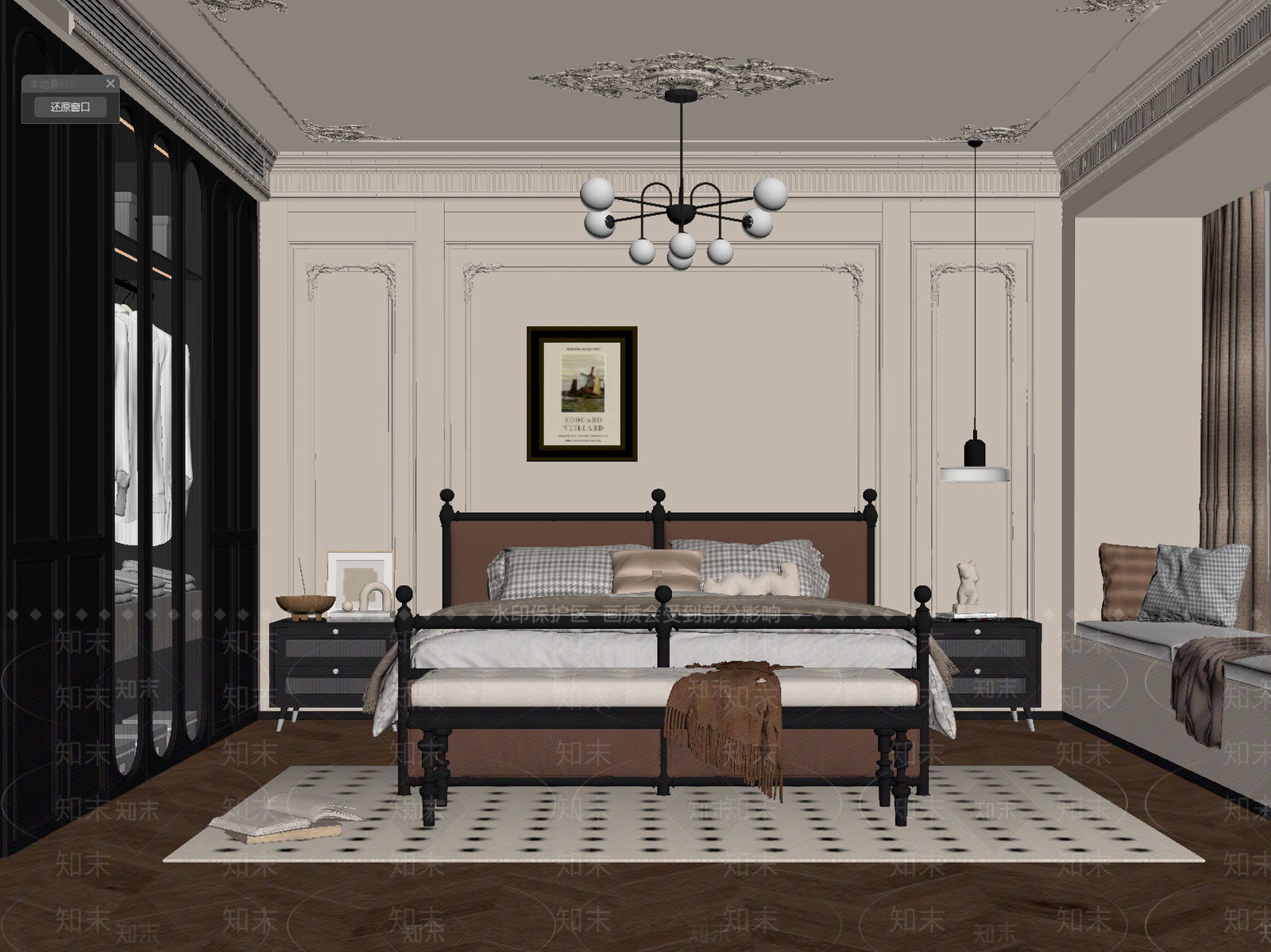 复古装饰挂画挂画SU模型下载【ID:1227425579】