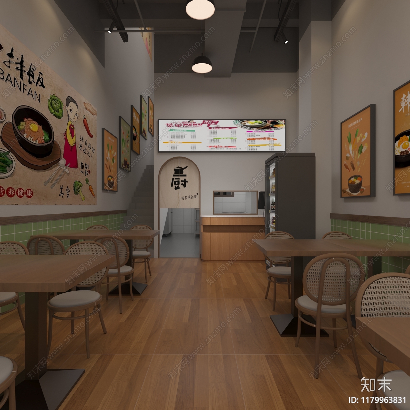 现代原木快餐店3D模型下载【ID:1179963831】