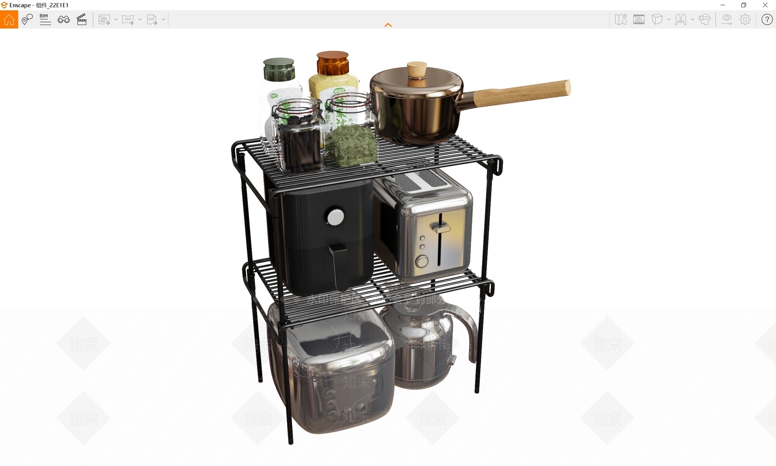 家用电器组合SU模型下载【ID:1179967484】