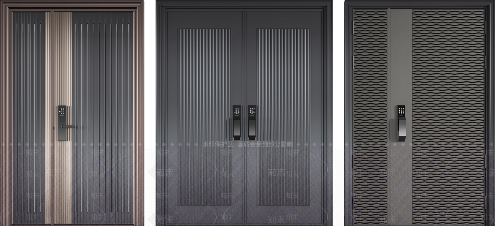 双开门SU模型精品下载_SketchUp模型_知末网