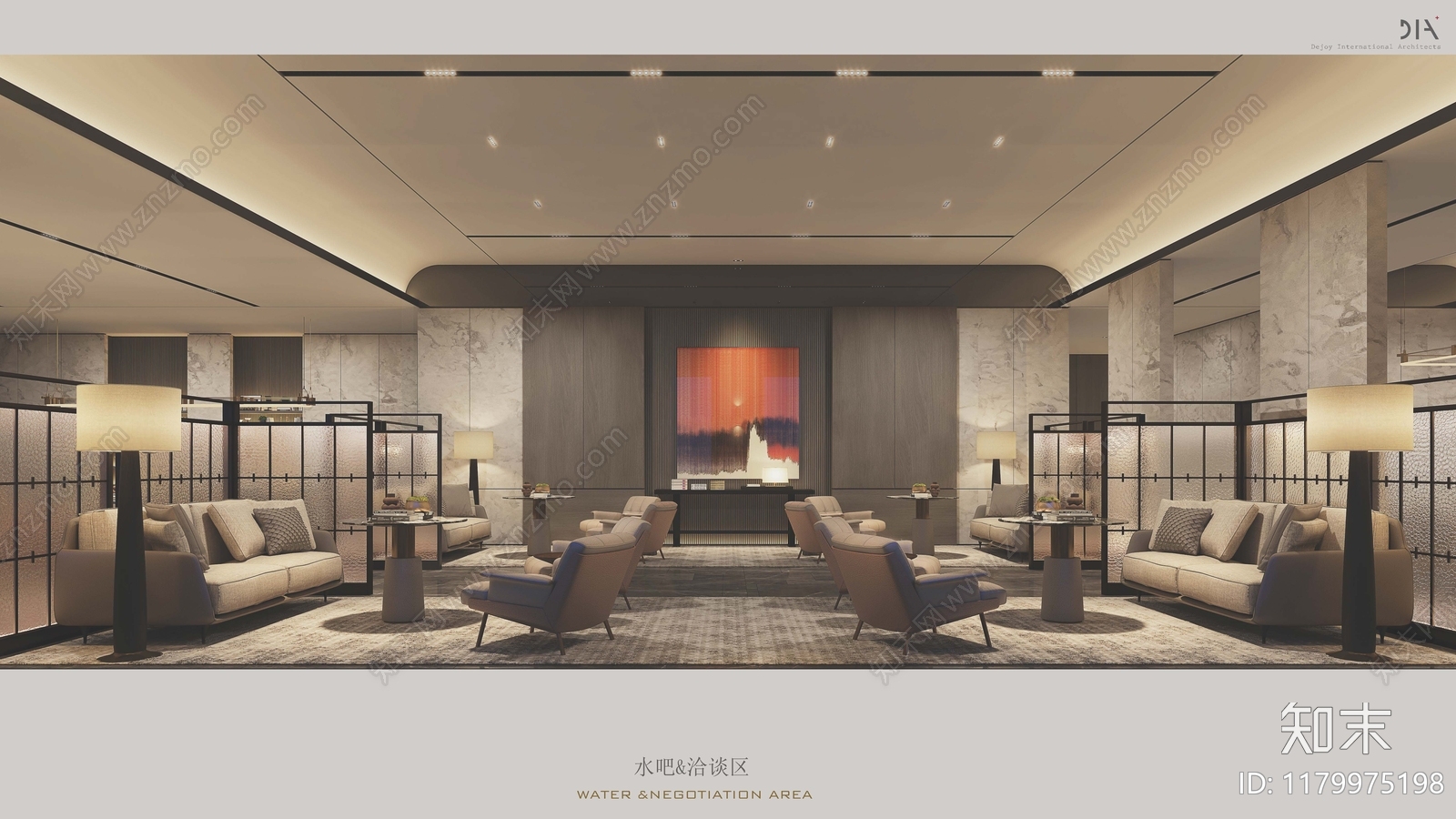 现代售楼处cad施工图下载【ID:1179975198】
