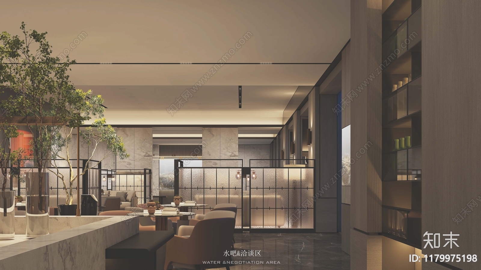 现代售楼处cad施工图下载【ID:1179975198】