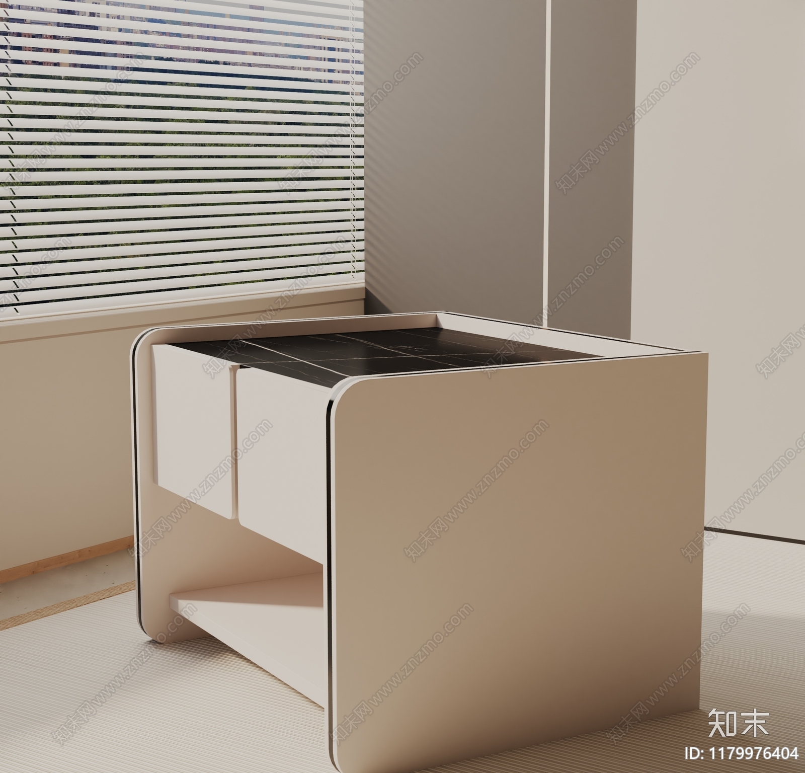 现代床头柜3D模型下载【ID:1179976404】