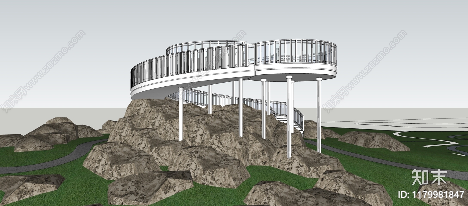 现代其他景观小建筑SU模型下载【ID:1179981847】