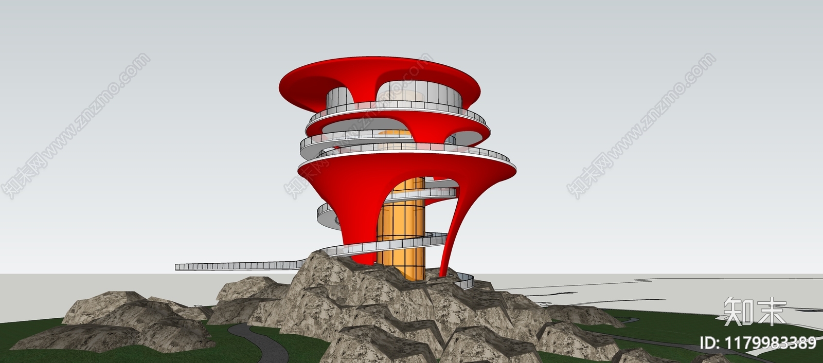 现代其他景观小建筑SU模型下载【ID:1179983389】