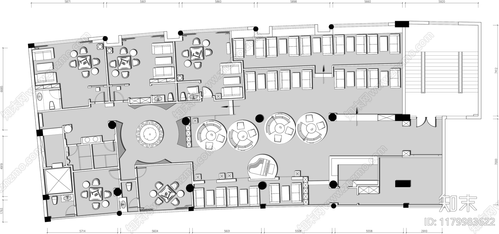 现代其他休闲娱乐空间施工图下载【ID:1179983622】