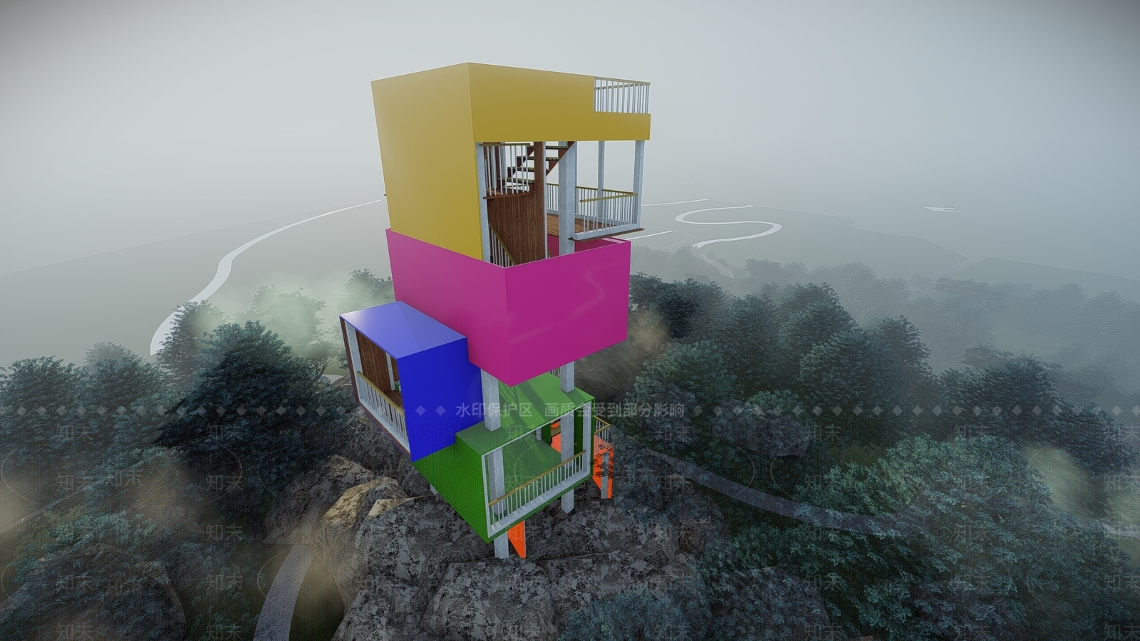 现代其他景观小建筑SU模型下载【ID:1179984009】