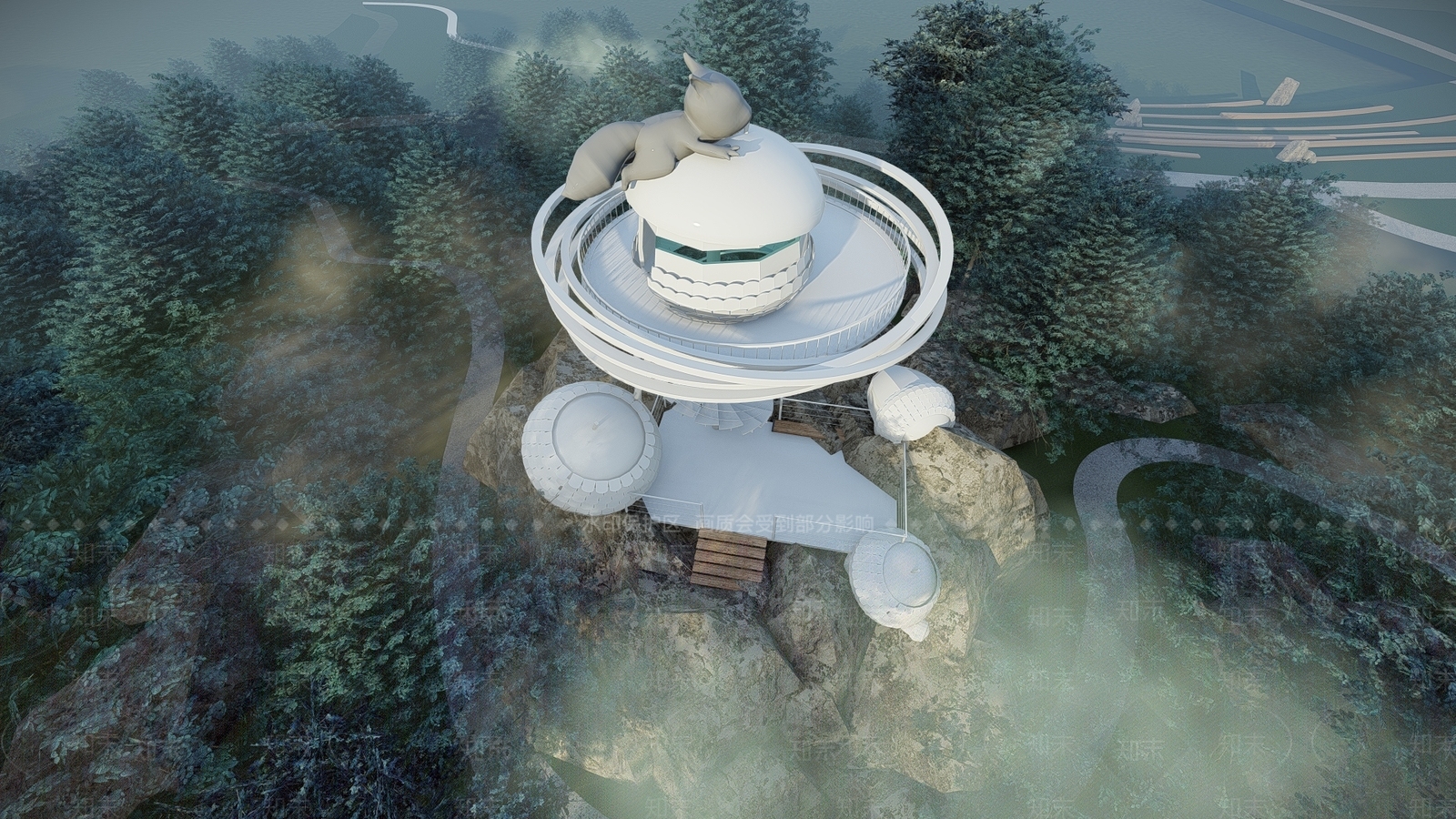 现代其他景观小建筑SU模型下载【ID:1179985585】