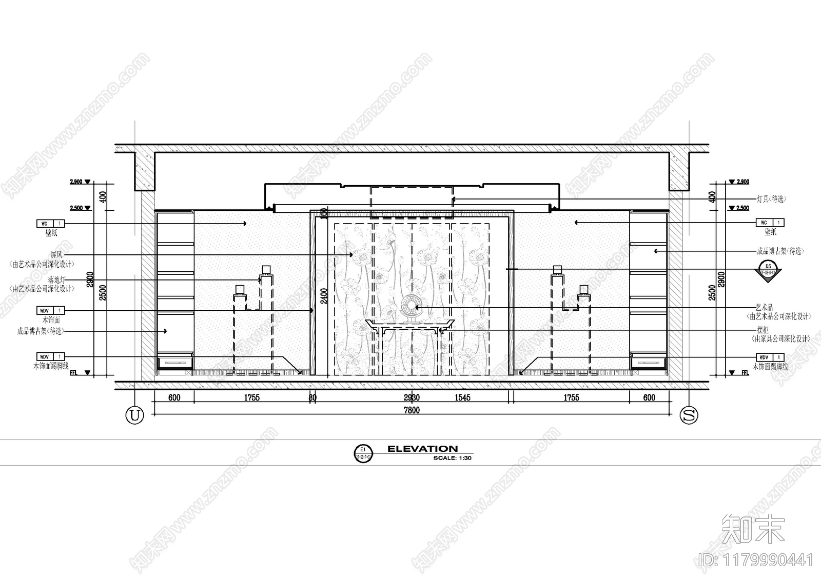 现代图书馆cad施工图下载【ID:1179990441】