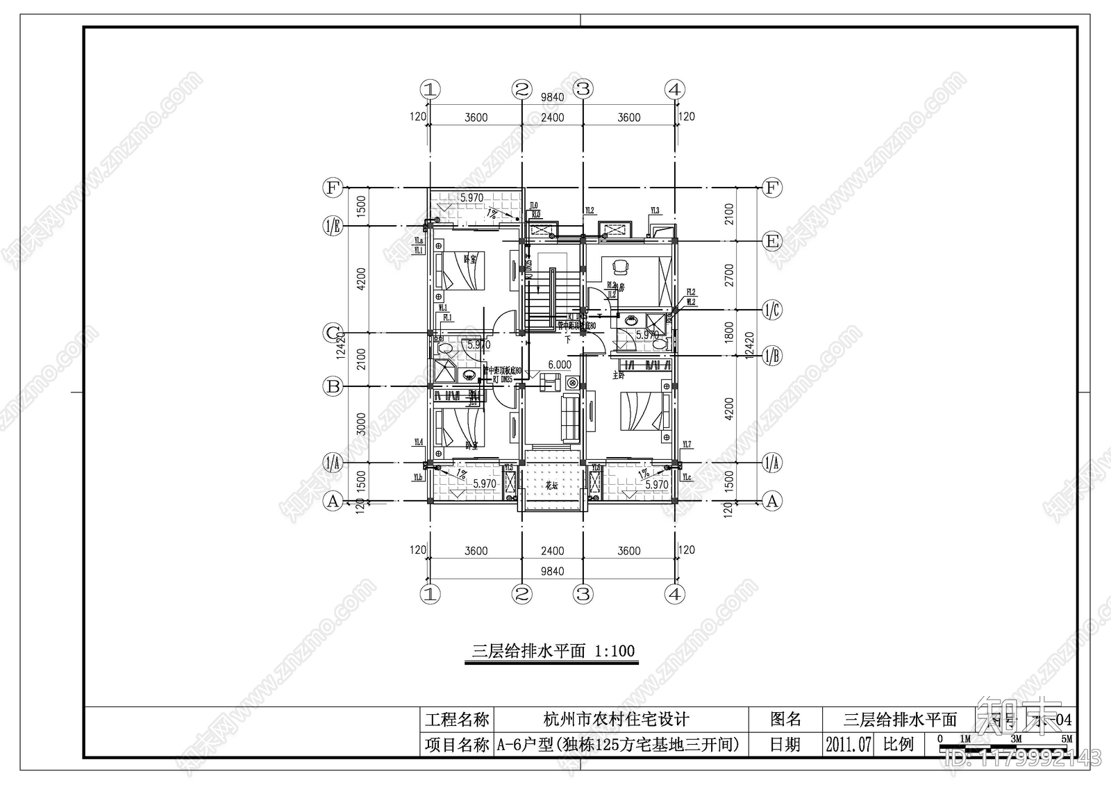 给排水图cad施工图下载【ID:1179992143】