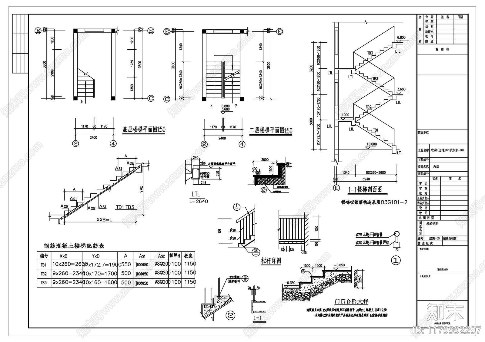 现代别墅建筑cad施工图下载【ID:1179992297】