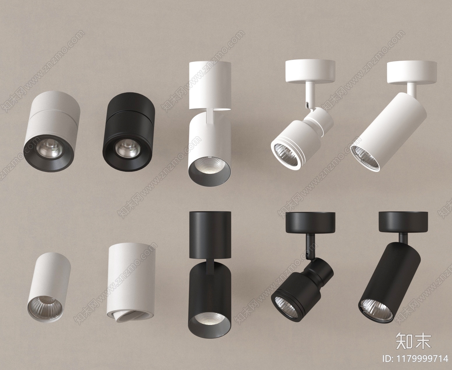 现代筒灯射灯SU模型下载【ID:1179999714】