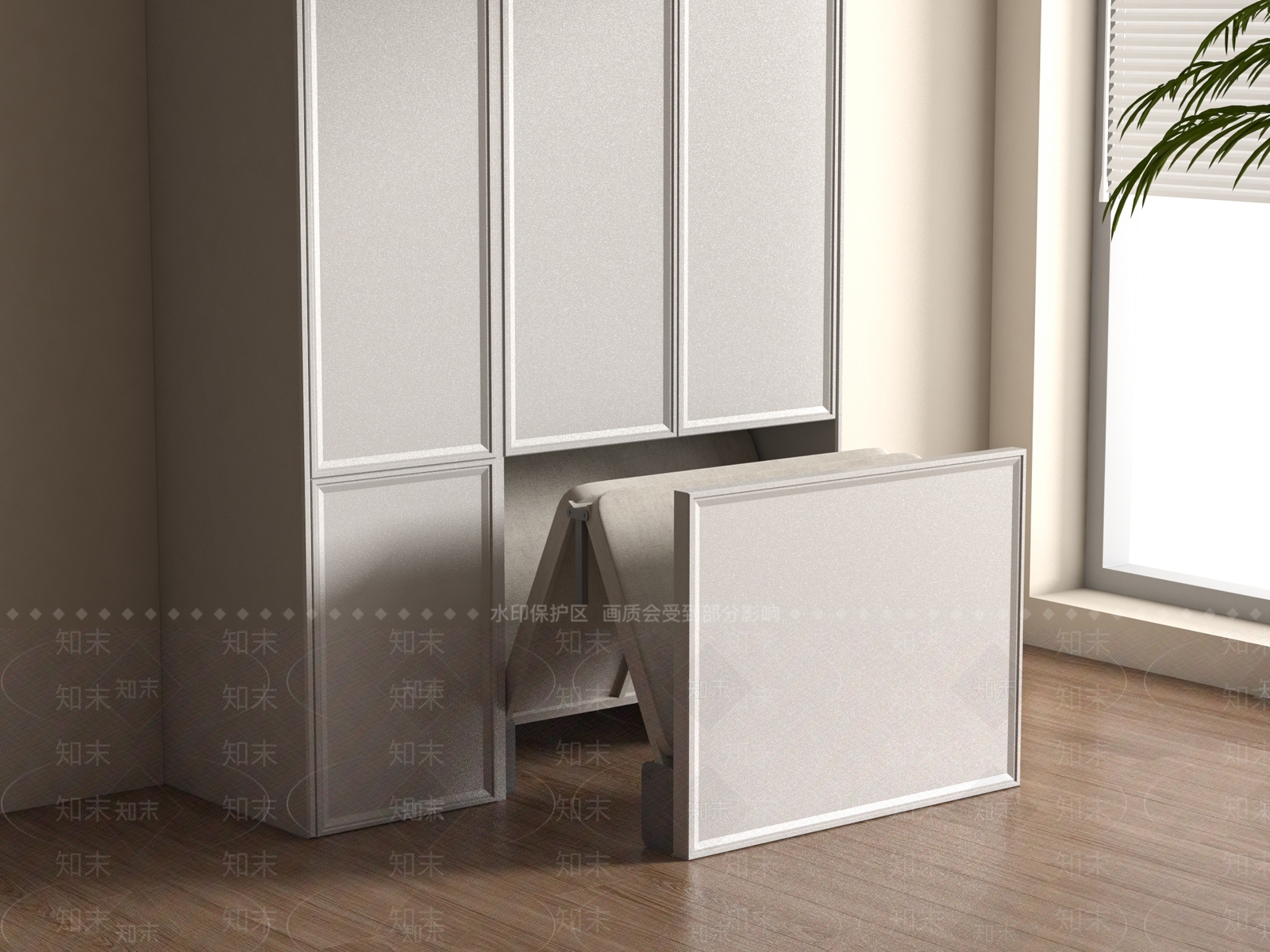 现代其他床3D模型下载【ID:1180006743】