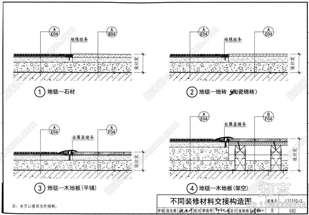 地面节点cad施工图下载【ID:1180009353】