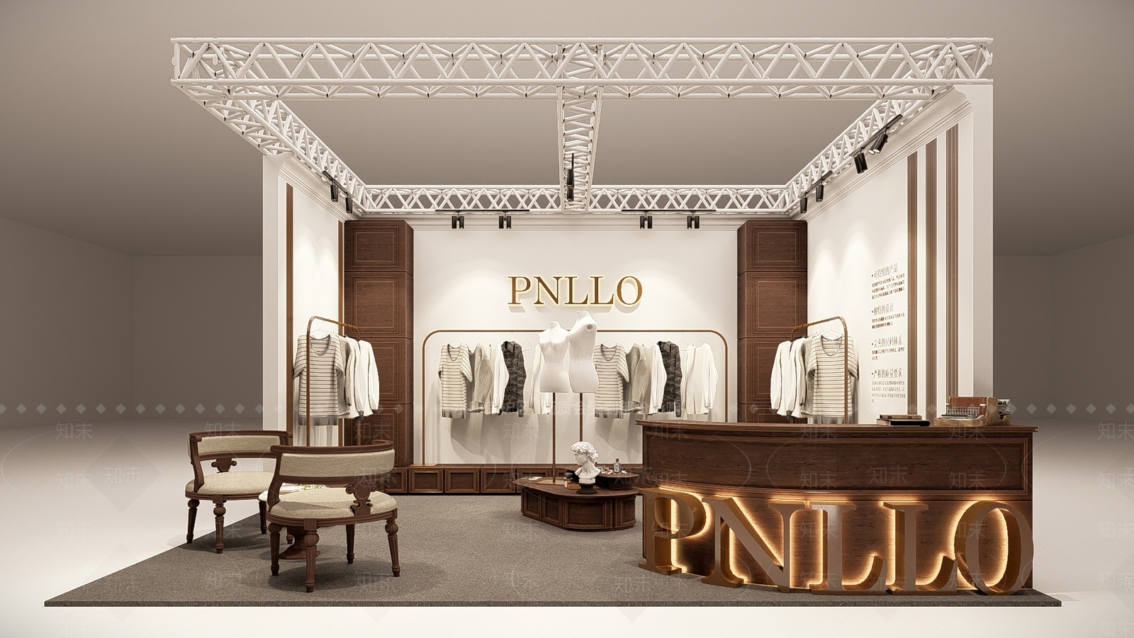 复古欧式服装店SU模型下载【ID:1180009438】