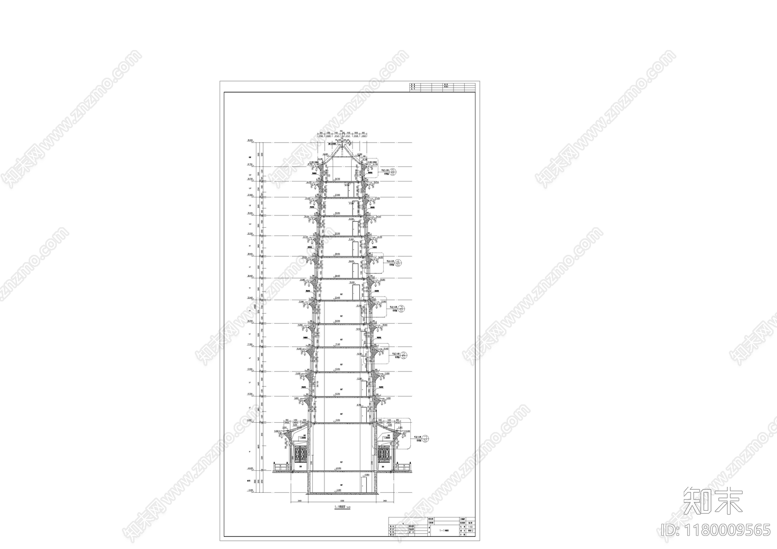 中式古建cad施工图下载【ID:1180009565】