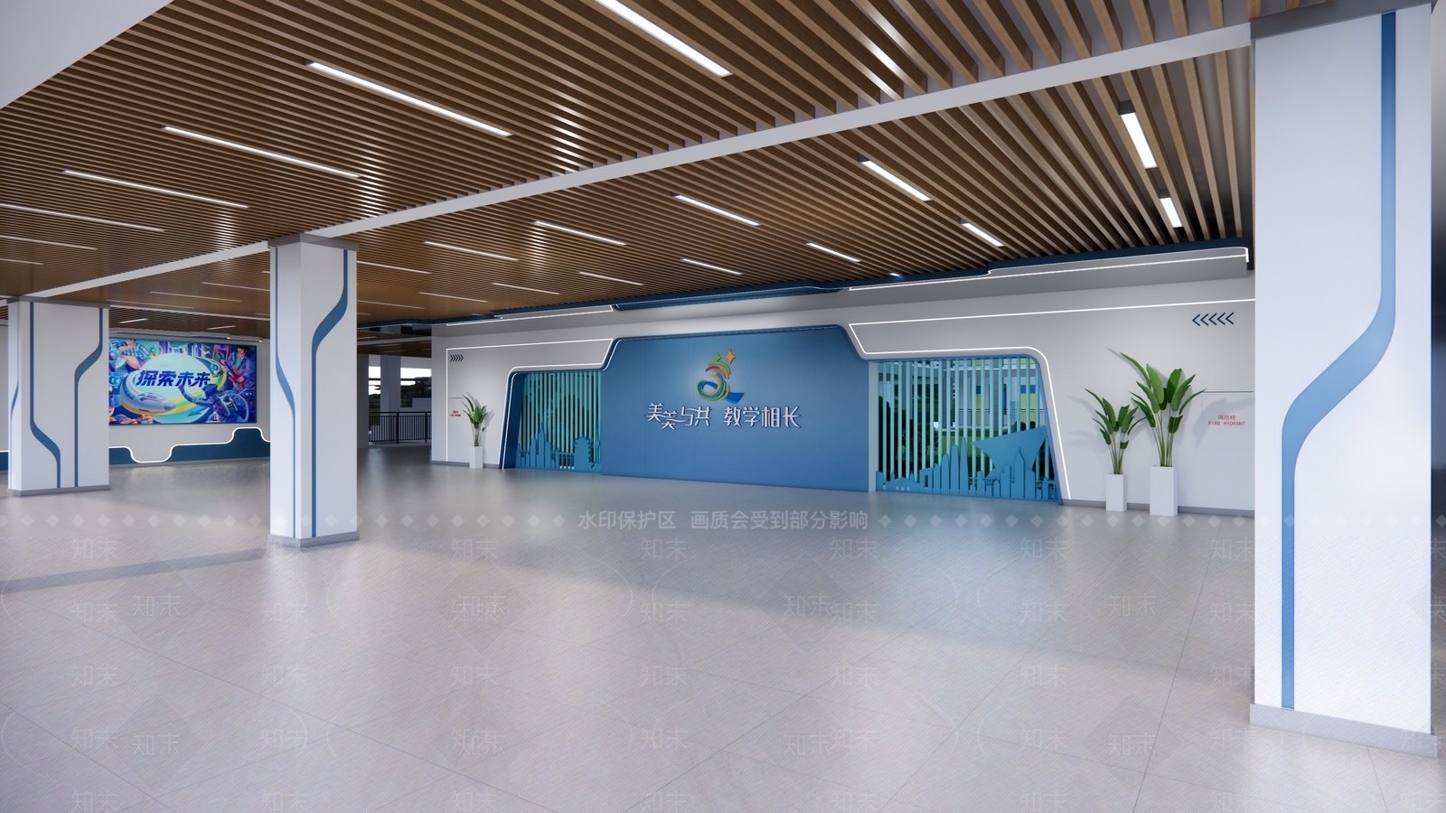 现代其他学校空间SU模型下载【ID:1180016404】