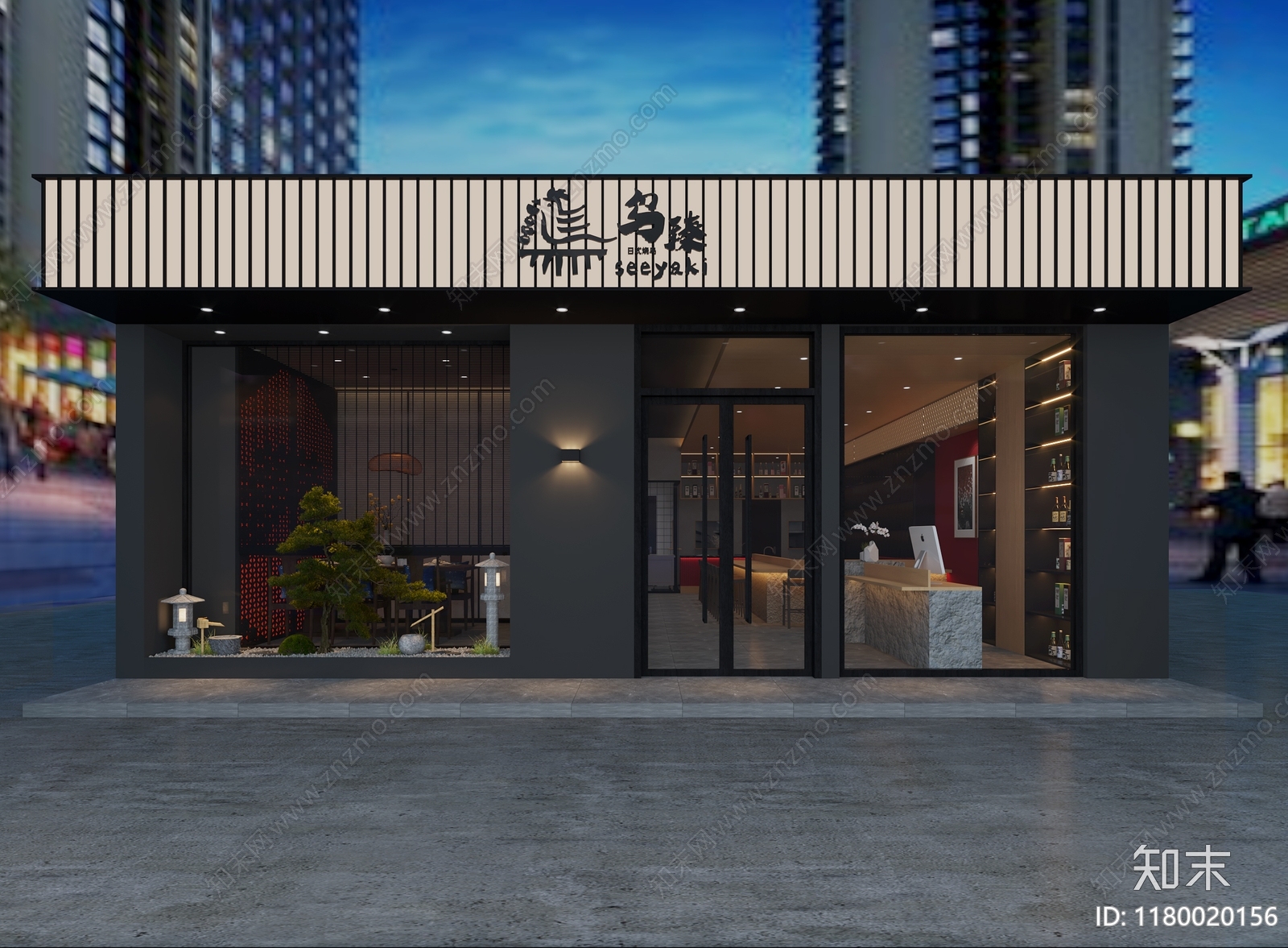 日式日料店3D模型下载【ID:1180020156】