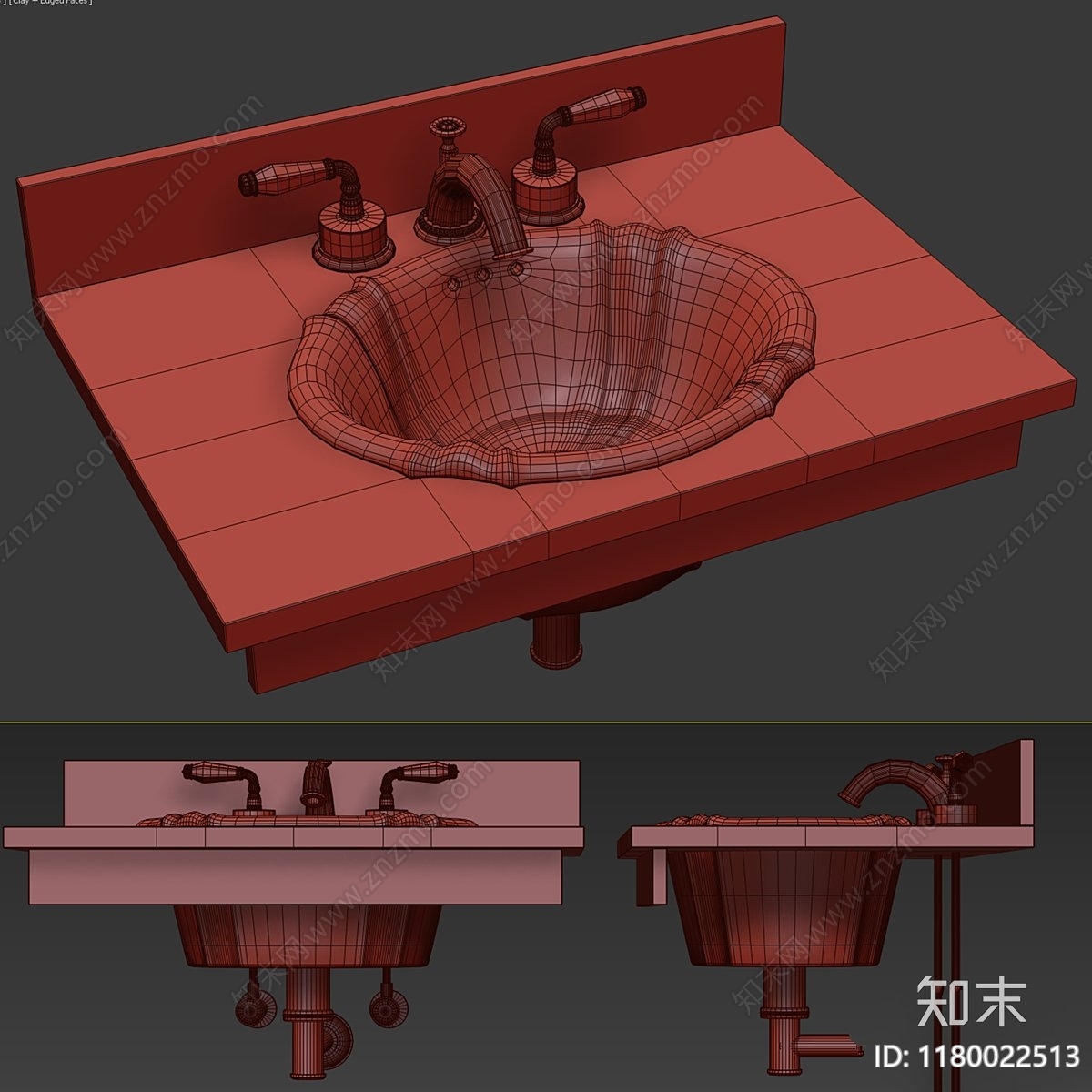 台盆3D模型下载【ID:1180022513】