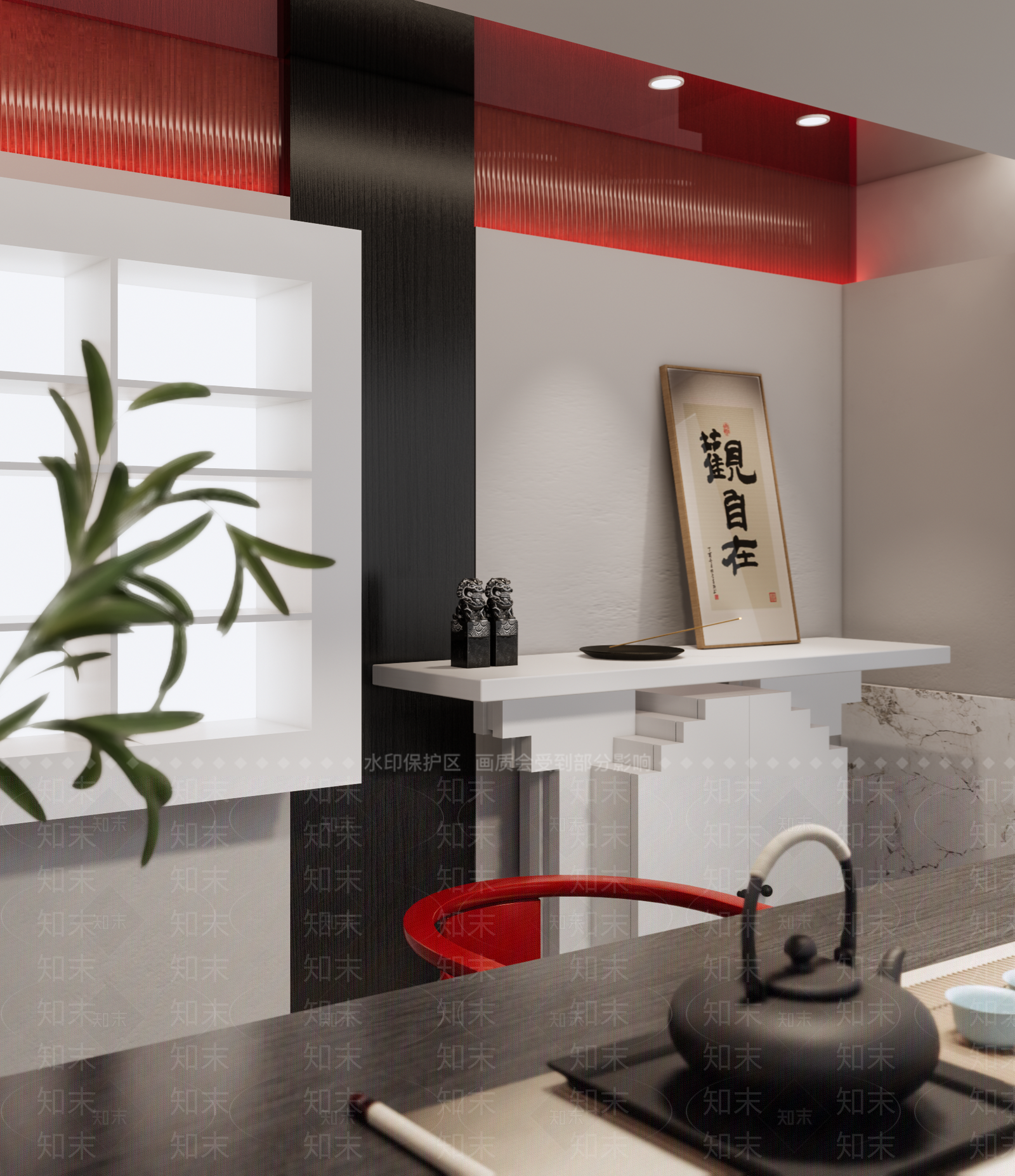 新中式其他办公区域SU模型下载【ID:1180035002】