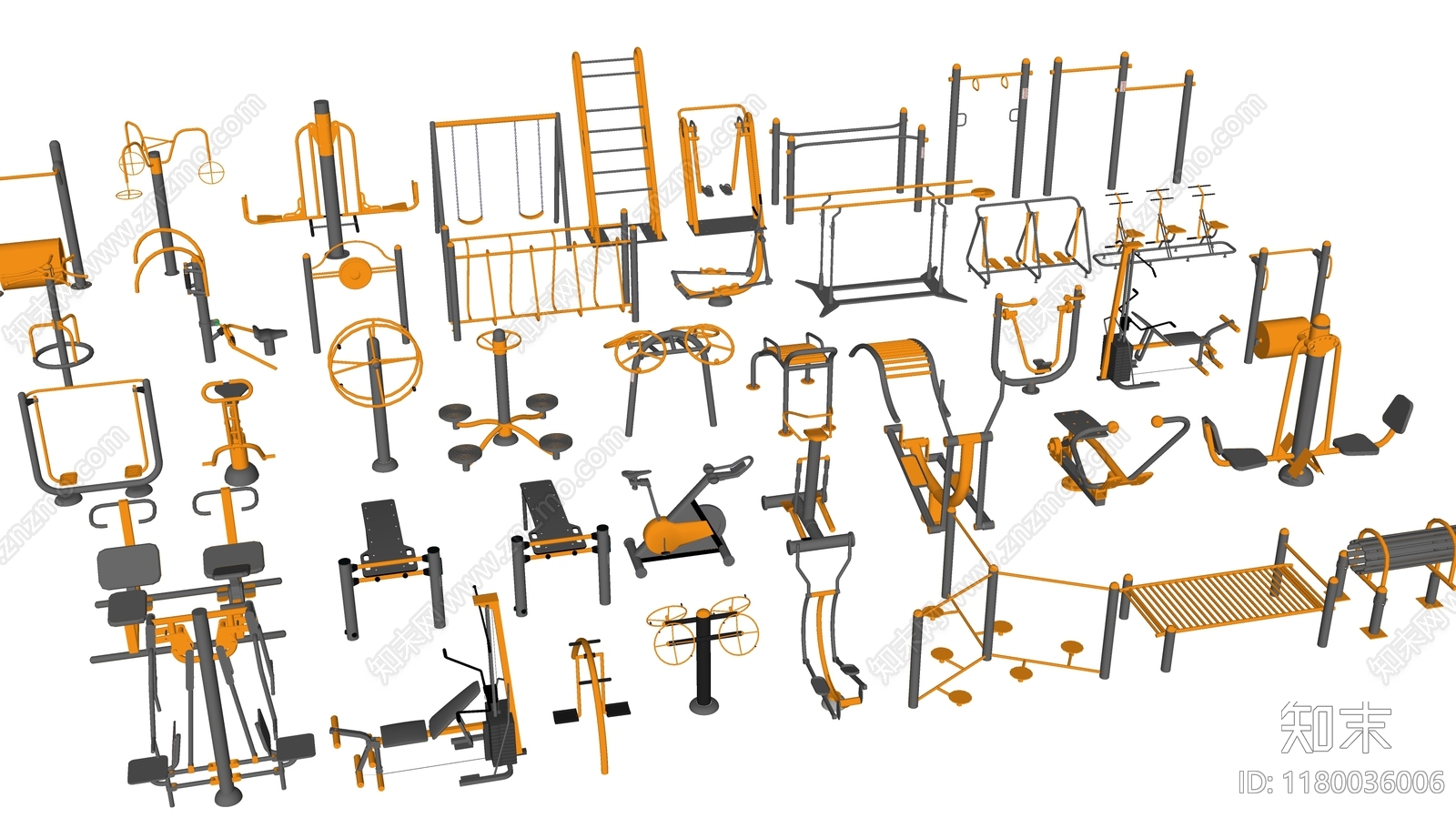 健身器材SU模型下载【ID:1180036006】