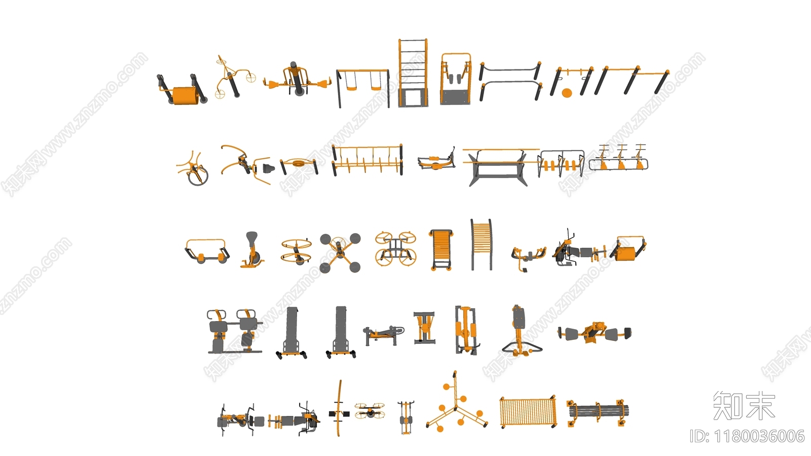 健身器材SU模型下载【ID:1180036006】