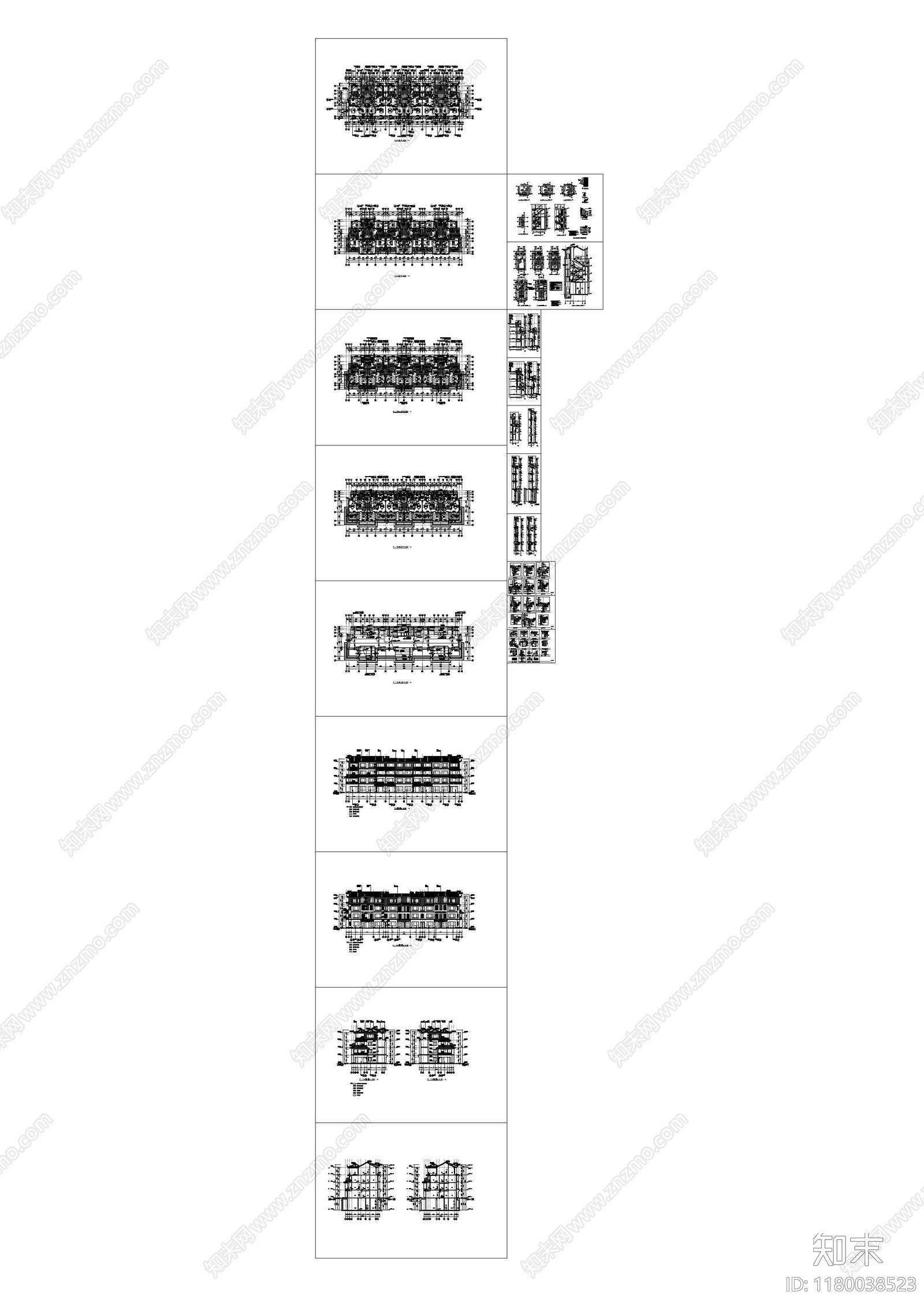 中式新中式古建施工图下载【ID:1180038523】