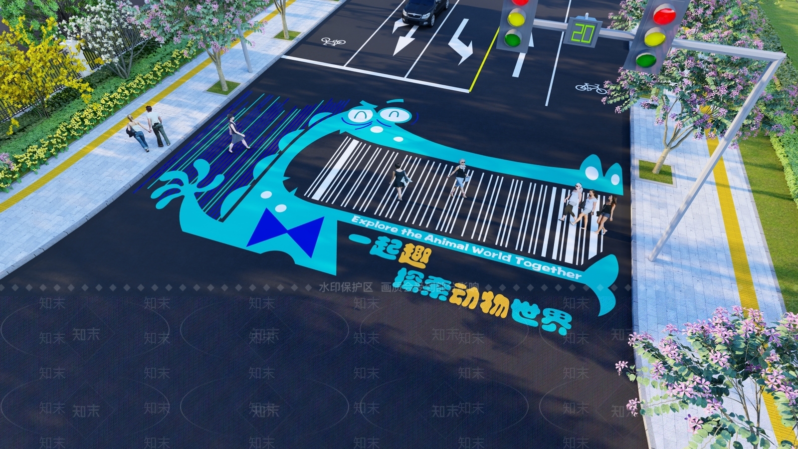 现代景观公园SU模型下载【ID:1180043843】