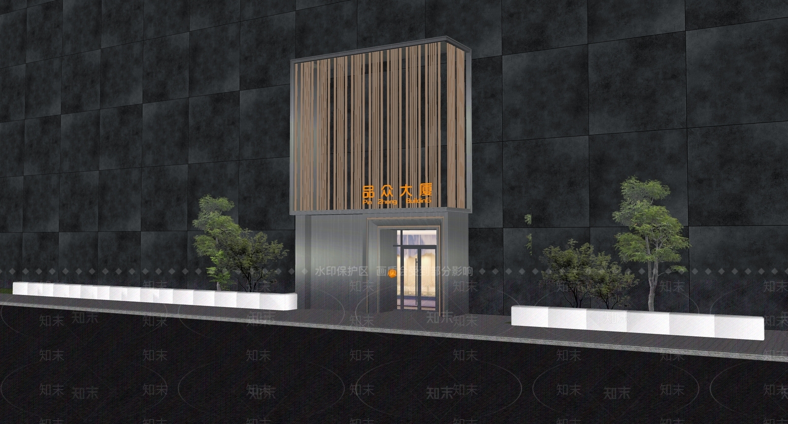 现代门头SU模型下载【ID:1180045715】