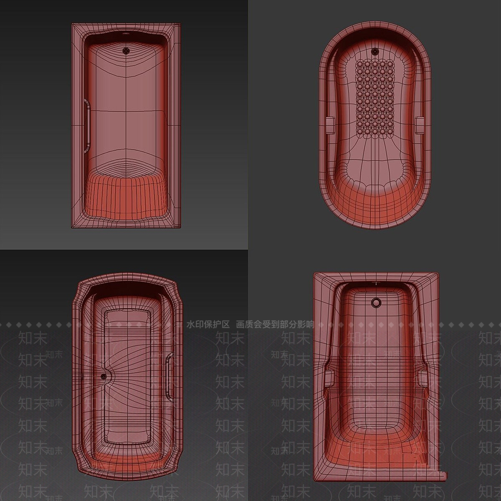 浴缸3D模型下载【ID:1180046052】