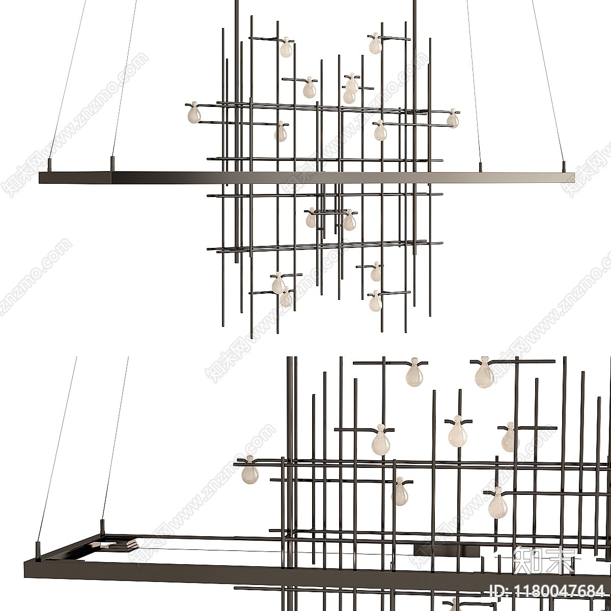 吊灯3D模型下载【ID:1180047684】