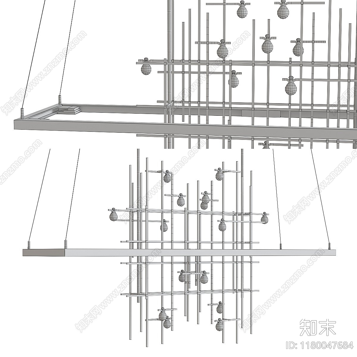 吊灯3D模型下载【ID:1180047684】