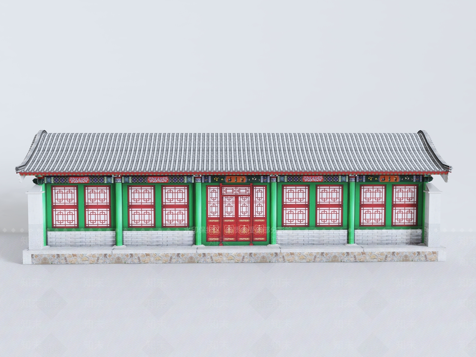 中式古建3D模型下载【ID:1180056268】