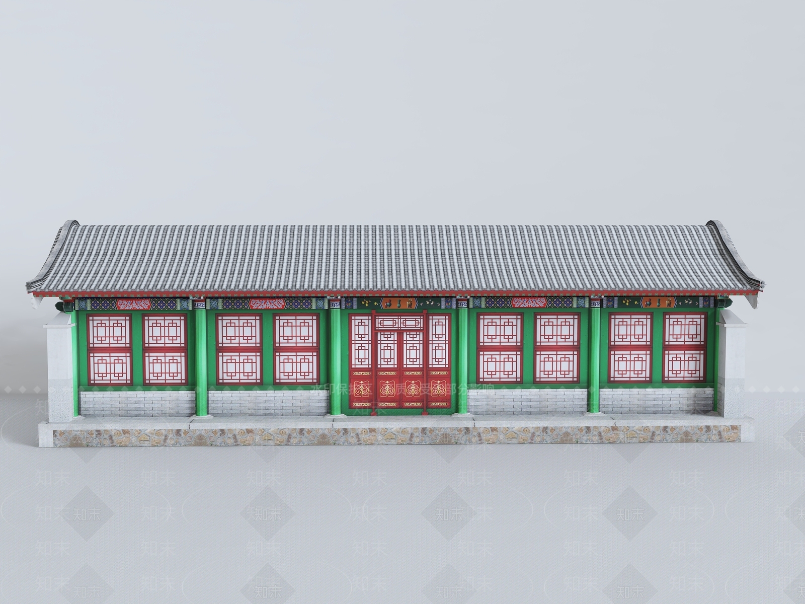中式古建3D模型下载【ID:1180056268】