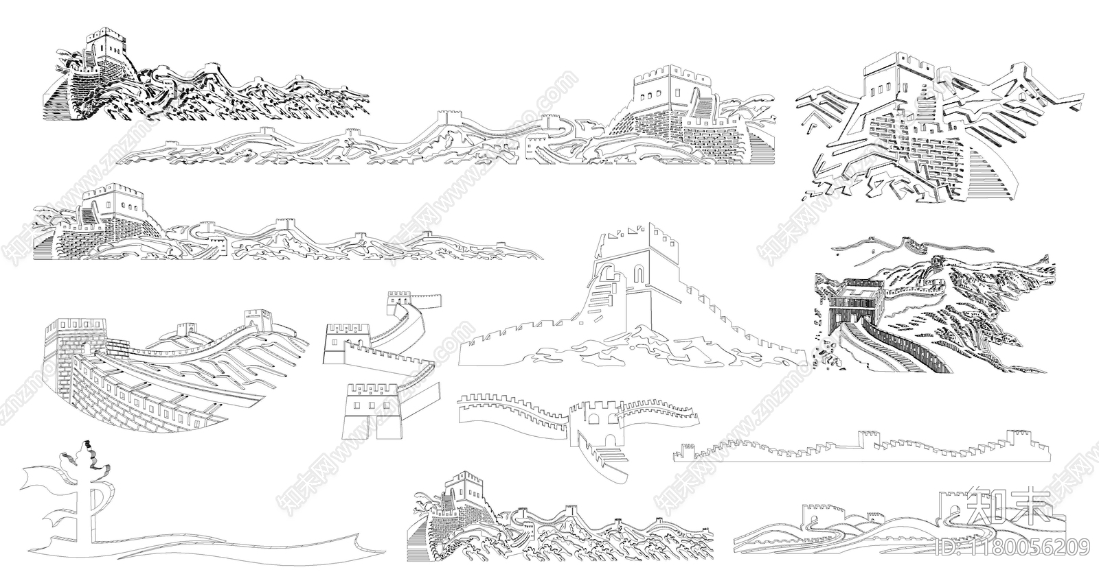 现代古建cad施工图下载【ID:1180056209】