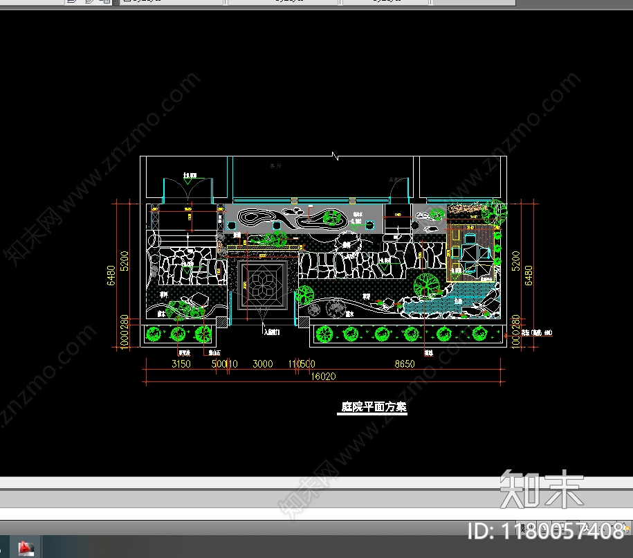 现代庭院施工图下载【ID:1180057408】