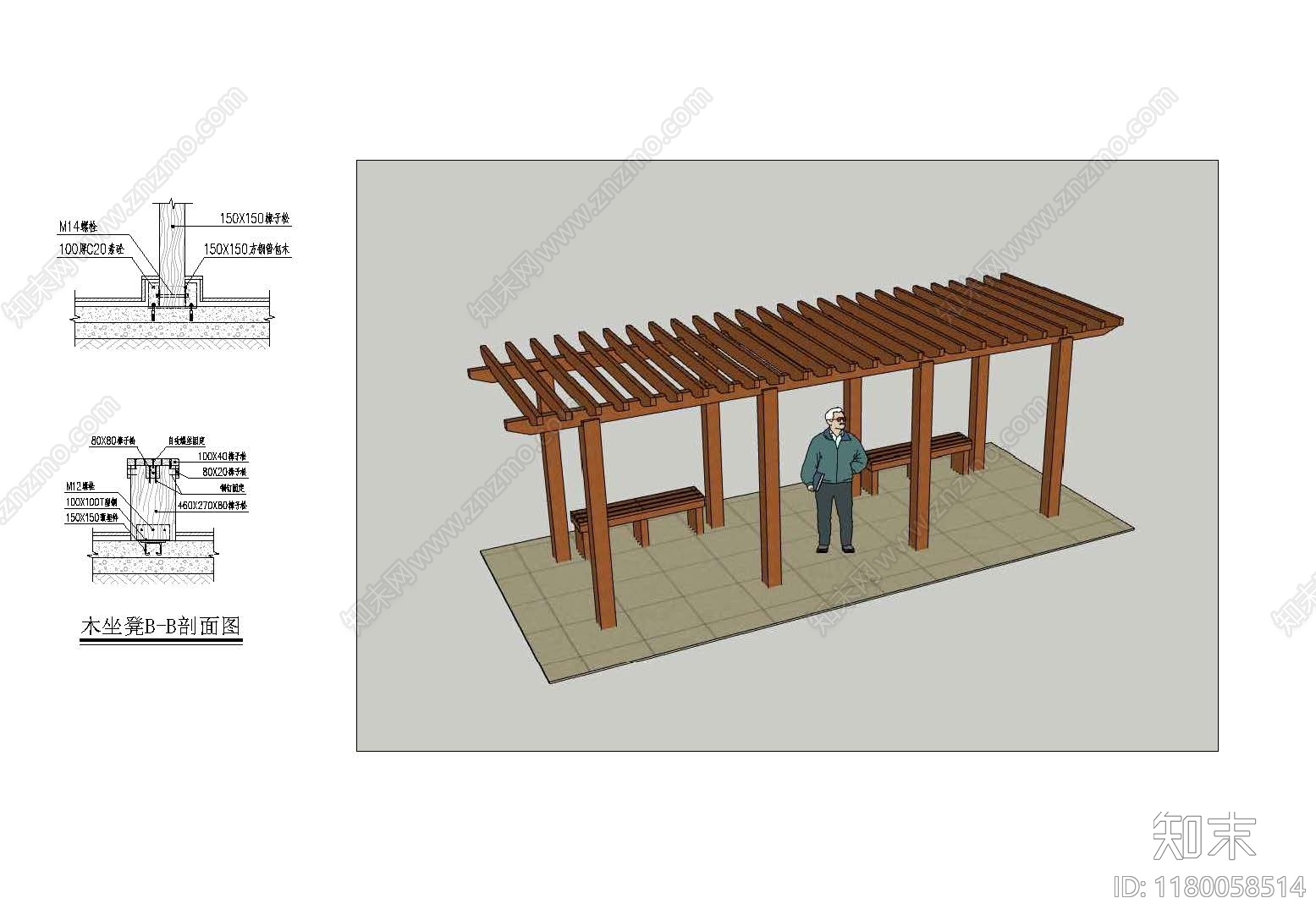 现代亭子图库cad施工图下载【ID:1180058514】