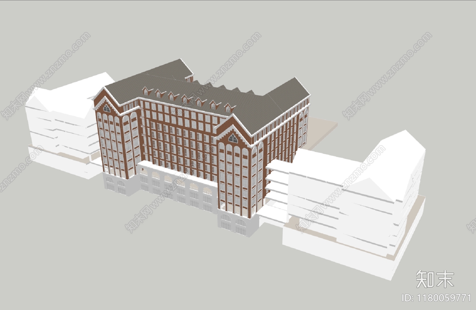欧式意式其他学校空间SU模型下载【ID:1180059771】