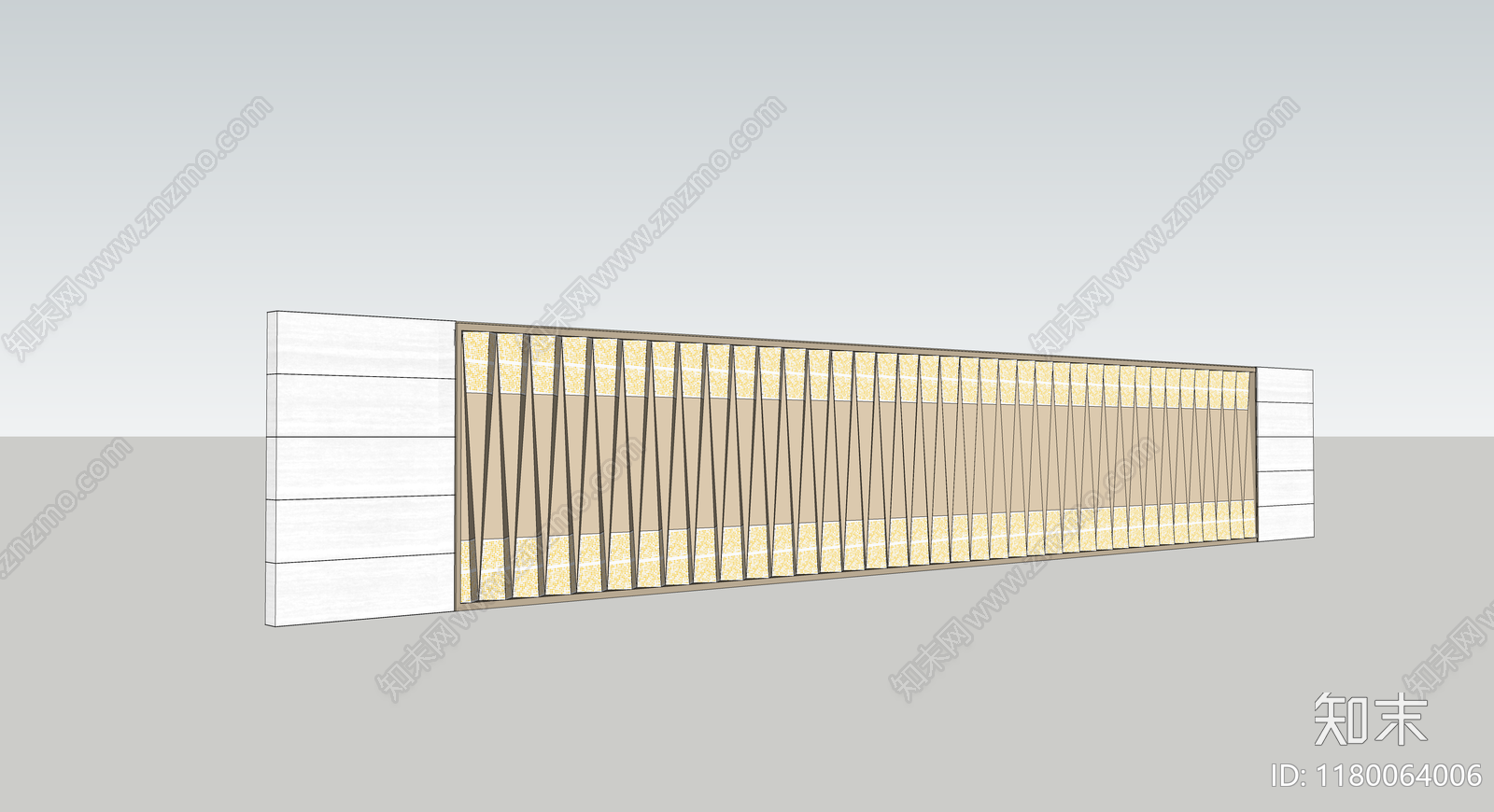 现代景墙SU模型下载【ID:1180064006】