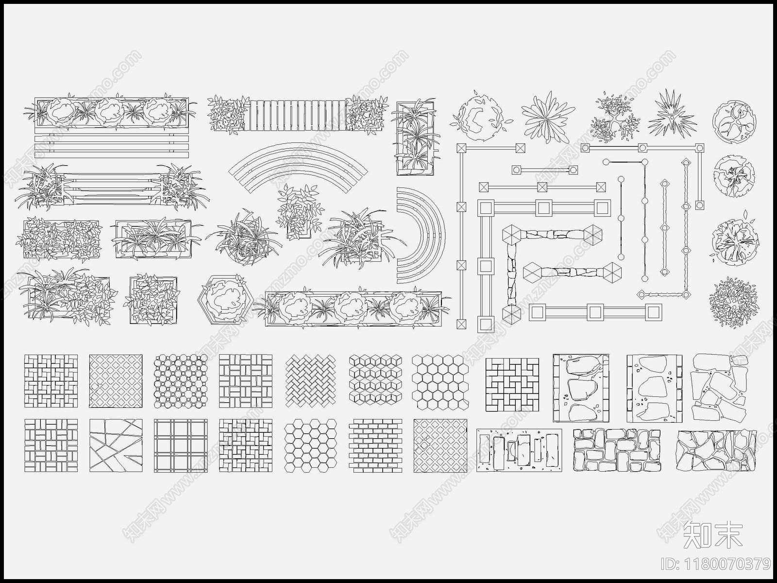 现代新中式综合景观图库cad施工图下载【ID:1180070379】