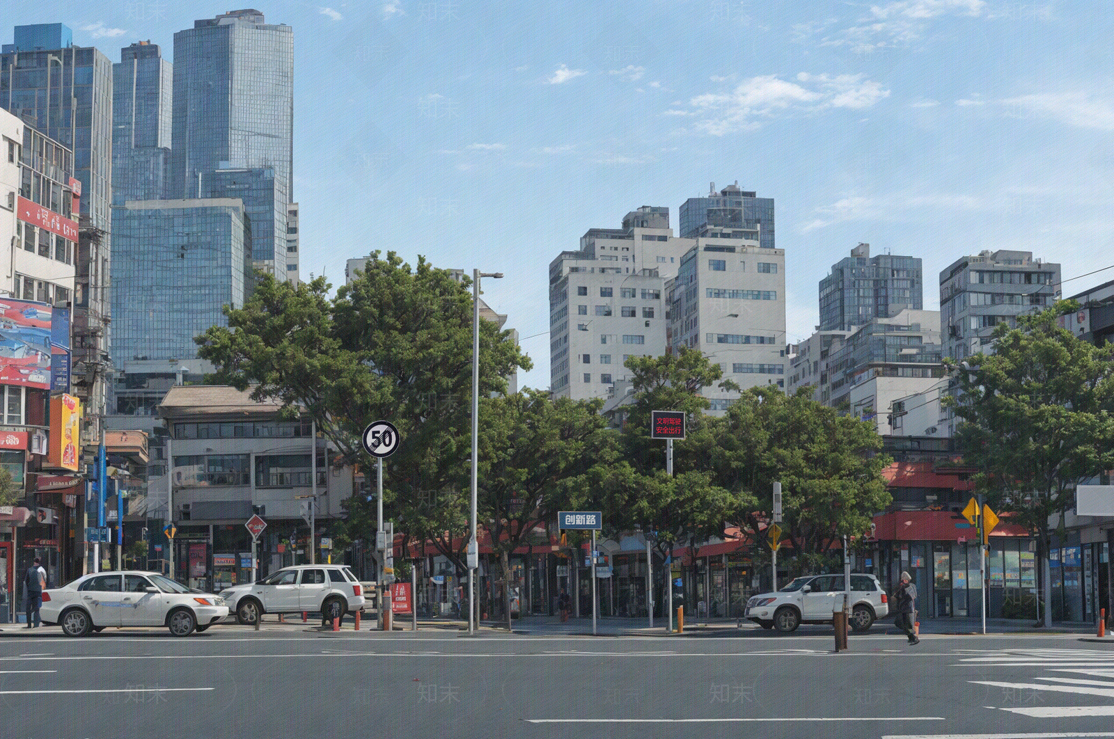 街道外景高清贴图材质