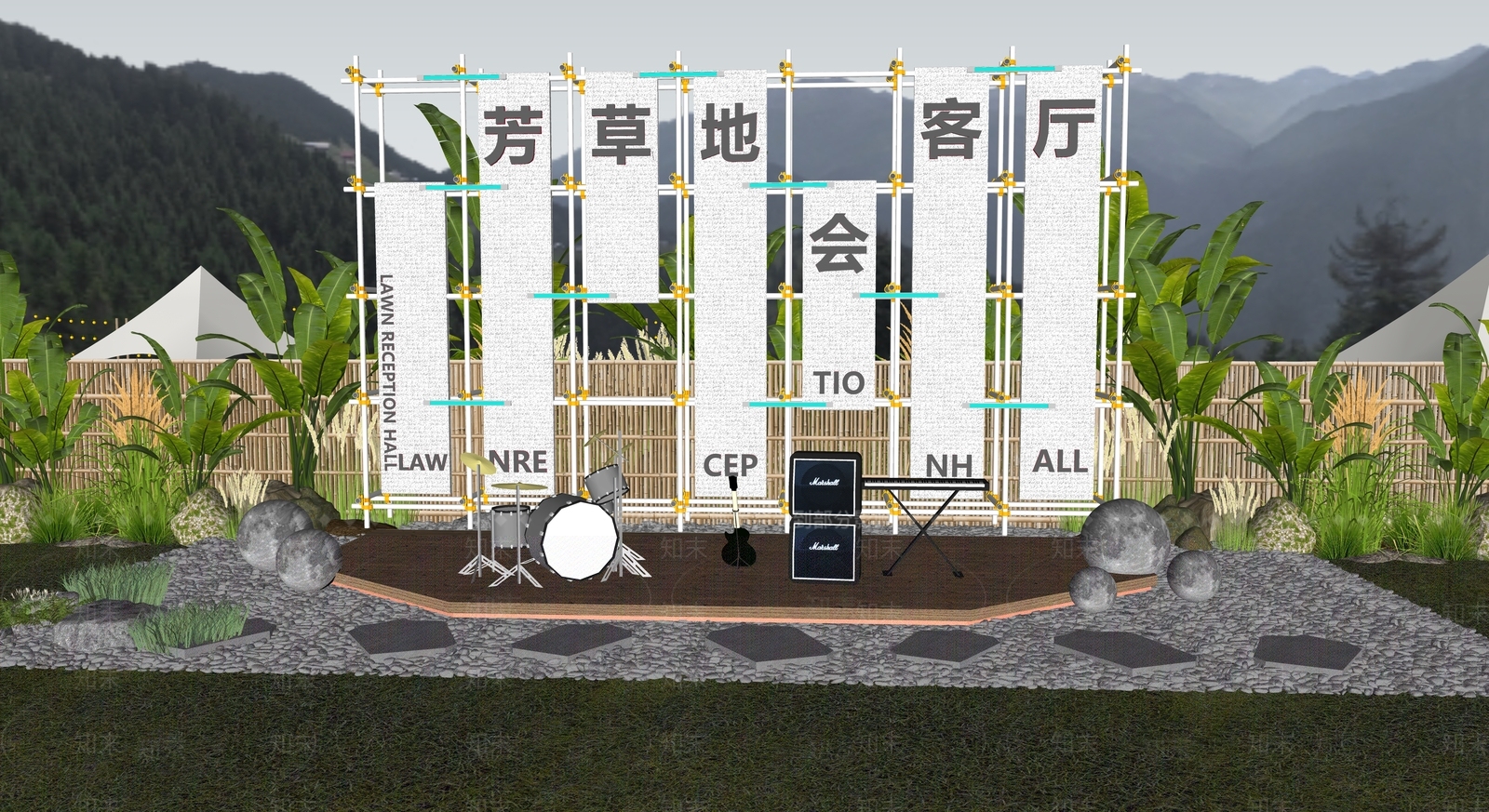 现代舞台SU模型下载【ID:1180077290】