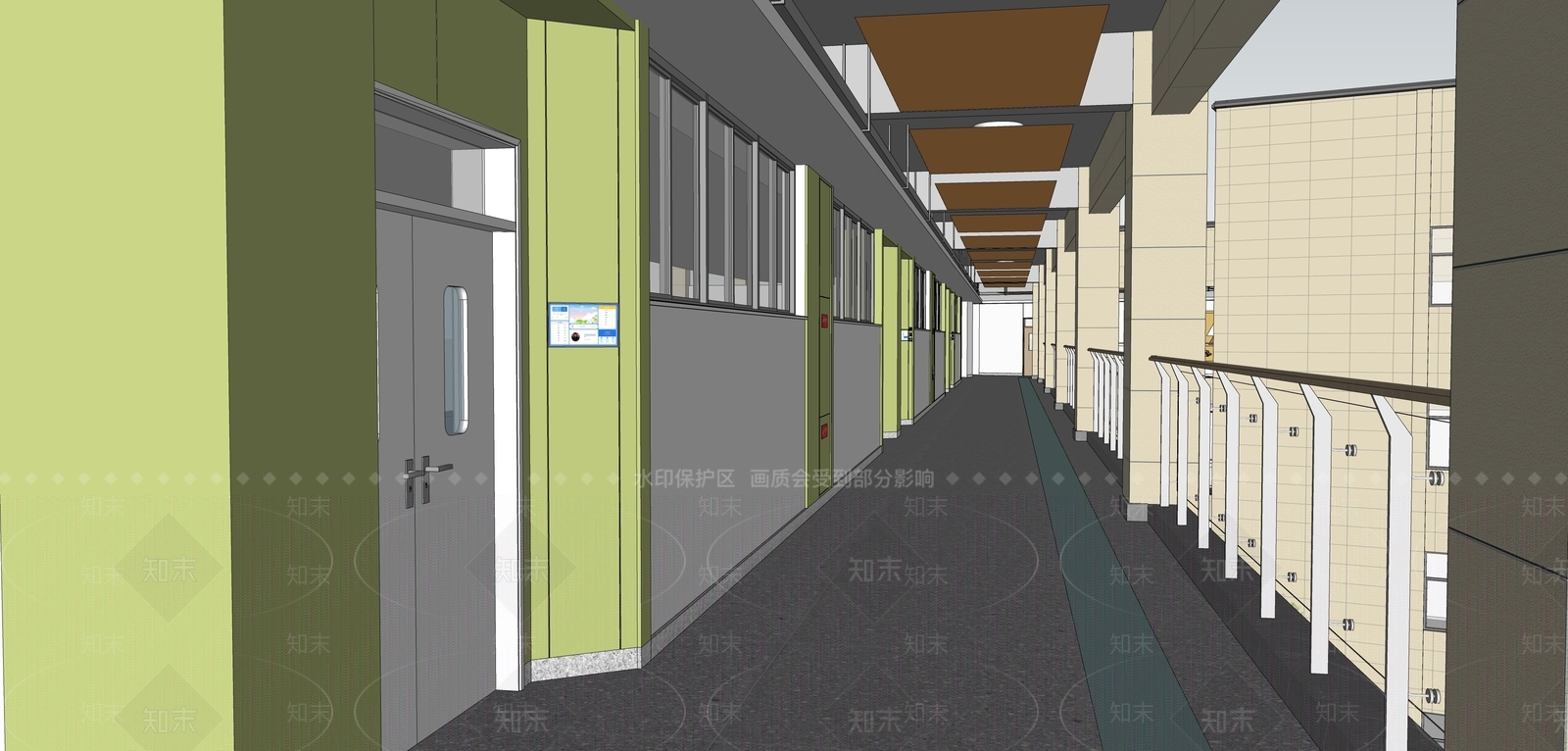 现代其他学校空间SU模型下载【ID:1180085766】