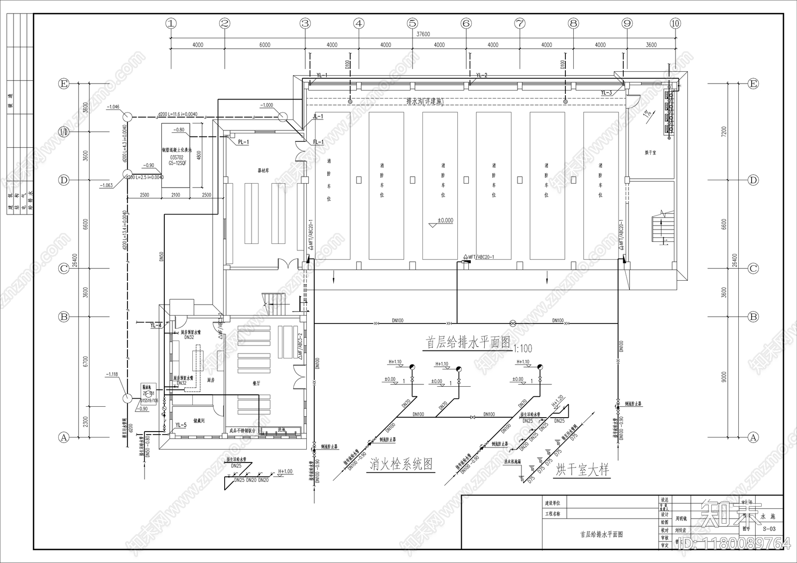 给排水图施工图下载【ID:1180089764】